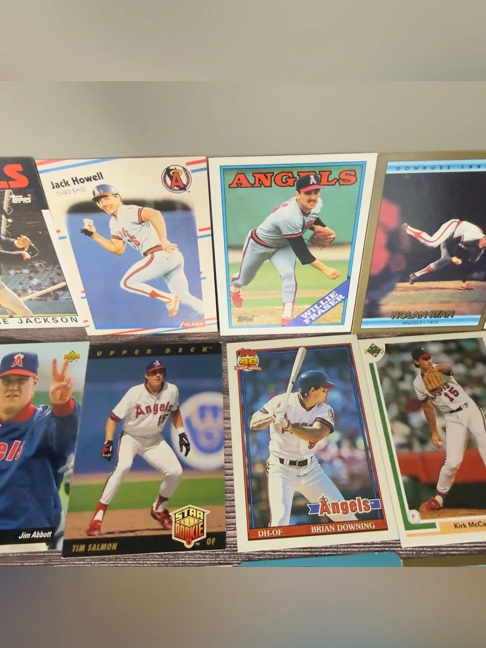 California Angels Baseball Card Lot (18) Ryan Abbott Salmon 90s